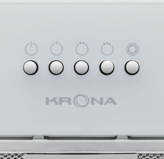 Вытяжка встраиваемая Krona Luisa 600 Glass White PB белый управление: кнопочное (1 мотор) от магазина РЭССИ
