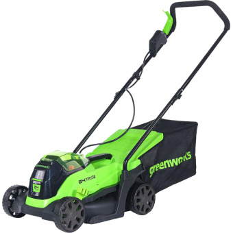 Аккумуляторная газонокосилка GreenWorks 24V 33 см бесщеточная без АКБ и ЗУ 2516107 от магазина РЭССИ