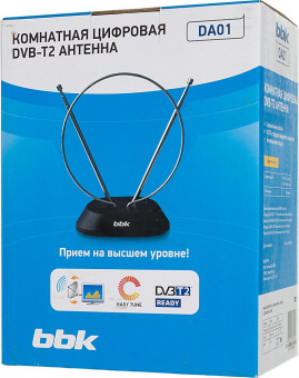 Антенна телевизионная BBK DA01 3дБ пассивная черный от магазина РЭССИ
