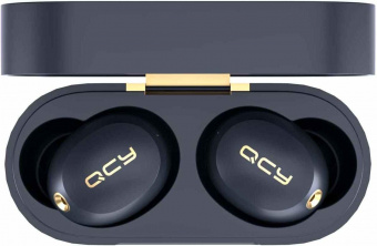 Гарнитура вкладыши QCY HT01 0.5м синий беспроводные bluetooth в ушной раковине от магазина РЭССИ