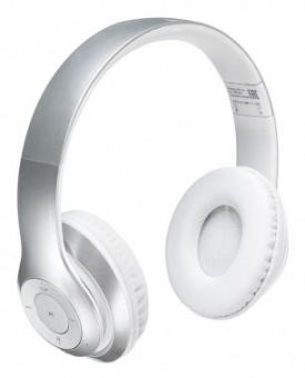 Гарнитура накладные Digma BT-14 сереб.мат. беспроводные bluetooth оголовье (BT-14S) от магазина РЭССИ