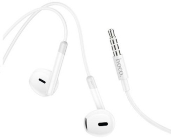Гарнитура вкладыши Hoco M109 1.2м белый проводные в ушной раковине от магазина РЭССИ