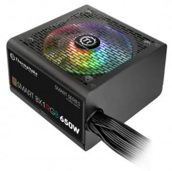 Блок питания Thermaltake ATX 650W Smart BX1 RGB 80+ bronze (24+4+4pin) APFC 120mm fan color LED 6xSATA RTL от магазина РЭССИ