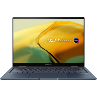Ноутбук Asus Zenbook 14 Flip OLED UP3404VA-KN026W Core i7 1360P 16Gb SSD1Tb Intel Iris Xe graphics 14" OLED Touch 2.8K (2880x1800) Windows 11 Home blue WiFi BT Cam Bag (90NB10E2-M002A0) от магазина РЭССИ