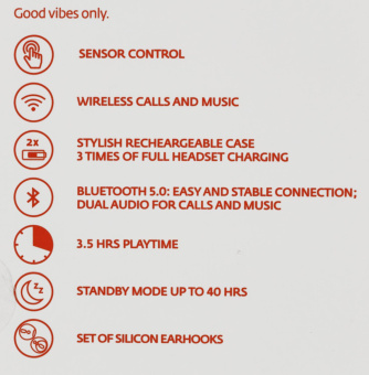 Гарнитура вкладыши uBear Vibe белый беспроводные bluetooth в ушной раковине (TW03WH01-BD) от магазина РЭССИ