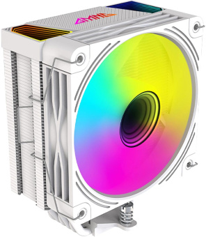 Устройство охлаждения(кулер) GMNG GG-CPC220-ARGB2 ARGB 120x120x25mm Soc-AM5/AM4/1151/1200/2066/1700 белый 4-pin 14-26dB Al+Cu LCD 220W 550gr Ret (GG-CPC220-ARGB2-WH) от магазина РЭССИ