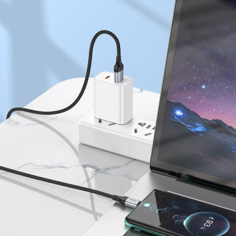 Кабель Hoco X102 Fresh Type-C USB (m)-USB Type-C 1м черный коробка от магазина РЭССИ