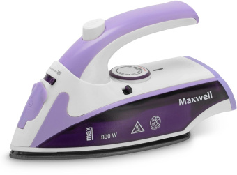 Утюг дорожный Maxwell MW-3057 800Вт белый/фиолетовый от магазина РЭССИ