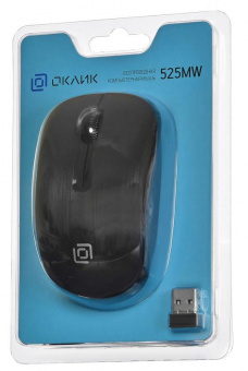 Мышь Оклик 525MW черный оптическая (1000dpi) беспроводная USB для ноутбука (3but) от магазина РЭССИ