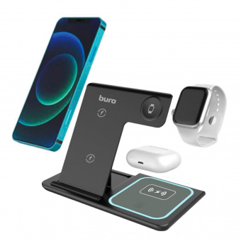 Беспроводное зар./устр. Buro CWC-QC4 18W 3A (PD) USB Type-C для Apple черный (CWC-QC4A18BK) от магазина РЭССИ