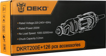 Гравер Deko DKRT200E 200Вт насадок:126 от магазина РЭССИ