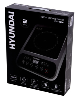 Плита Индукционная Hyundai HYC-0106 черный стеклокерамика (настольная) от магазина РЭССИ