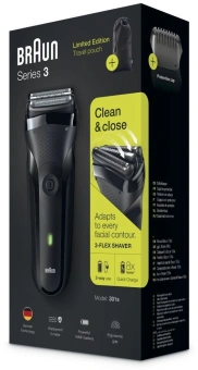 Бритва сетчатая Braun S3301 реж.эл.:3 питан.:аккум. черный от магазина РЭССИ