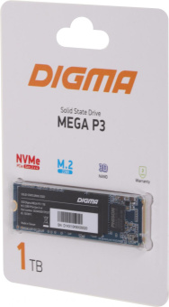 Накопитель SSD Digma PCI-E 3.0 x4 1Tb DGSM3001TP33T Mega P3 M.2 2280 от магазина РЭССИ