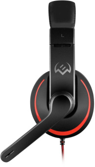 Наушники с микрофоном Sven AP-G007MV черный/красный 1.8м накладные оголовье от магазина РЭССИ