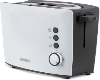 Тостер Vitek VT-7166 800Вт черный/белый от магазина РЭССИ