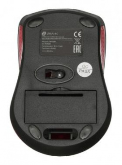 Мышь Оклик 485MW черный/красный оптическая (1200dpi) беспроводная USB для ноутбука (3but) от магазина РЭССИ