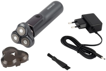 Бритва роторная Hyundai H-SH8080 реж.эл.:3 питан.:аккум. серебристый от магазина РЭССИ