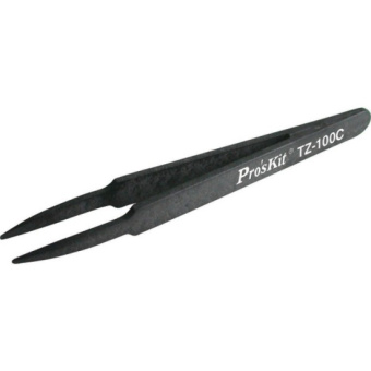 TZ-100C Pro'sKit Пинцет для SMD прямой цилиндр. (композитный немагнитный термо-кислото-стойкий антистат.) от магазина РЭССИ