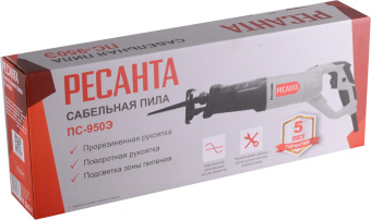 Сабельная пила Ресанта ПС-950Э 950Вт 2800ход/мин (75/25/1) от магазина РЭССИ