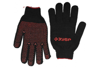 Трикотажные утеплённые перчатки ЗУБР МПП-7 р. L-XL 10 шт 11462-H10 от магазина РЭССИ