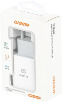 Сетевое зар./устр. Digma DGW3C 30W 3A (PD) USB-C универсальное белый (DGW3C0F010WH) от магазина РЭССИ