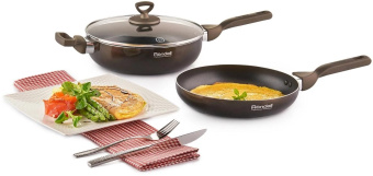 Сковорода Rondell Impressia RDA-1149 круглая 26см покрытие: Xylan Plus ручка несъемная (без крышки) зеленый от магазина РЭССИ