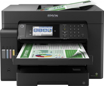 МФУ струйный Epson L15150 (C11CH72404/72505/72506) A3+ Duplex Net WiFi черный от магазина РЭССИ