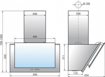 Вытяжка каминная Elikor Рубин 60П-650-К3Д черный управление: кнопочное (1 мотор) от магазина РЭССИ