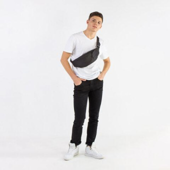 Сумка на пояс BRAUBERG RIO 2 отделения черная 38x12x8см 270822 от магазина РЭССИ