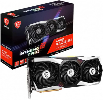 Видеокарта MSI PCI-E 4.0 RX 6800 GAMING Z TRIO 16G AMD Radeon RX 6800 16384Mb 256 GDDR6 1925/16000 HDMIx1 DPx3 HDCP Ret от магазина РЭССИ