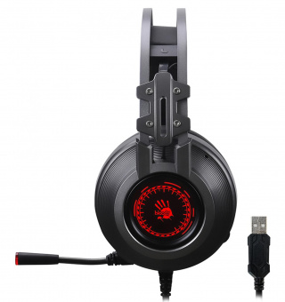 Наушники с микрофоном A4Tech Bloody J527 серый 2м мониторные USB оголовье (J527) от магазина РЭССИ