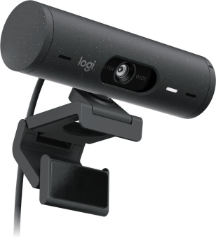 Камера Web Logitech HD Webcam Brio 500 черный 4Mpix (1920x1080) USB Type-C с микрофоном (960-001424) от магазина РЭССИ
