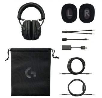 Наушники с микрофоном Logitech G Pro X черный 2м мониторные оголовье (981-000819) от магазина РЭССИ