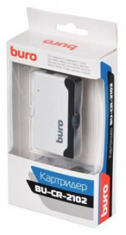Устройство чтения карт памяти USB2.0 Buro BU-CR-2102 белый от магазина РЭССИ