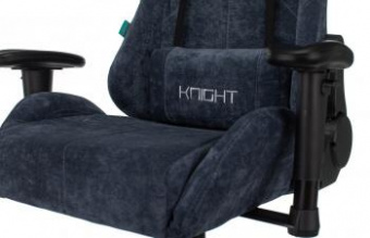 Кресло игровое Zombie VIKING KNIGHT Fabric синий Light-27 с подголов. крестов. металл от магазина РЭССИ