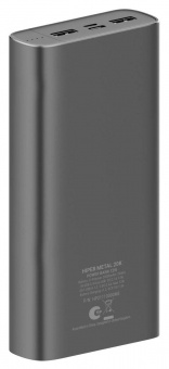 Мобильный аккумулятор Hiper Metal20K 20000mAh 2.4A 2xUSB темно-серый (METAL 20K SPACE GRAY) от магазина РЭССИ