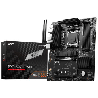 Материнская плата MSI PRO B650-S WIFI SocketAM5 AMD B650 4xDDR5 ATX AC`97 8ch(7.1) 2.5Gg RAID+HDMI+DP от магазина РЭССИ