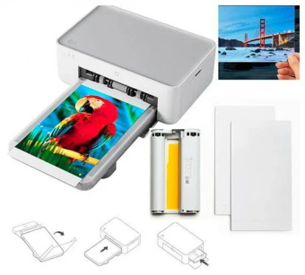 Принтер сублимационный Xiaomi Instant 1S Set EU (BHR6747GL) белый от магазина РЭССИ