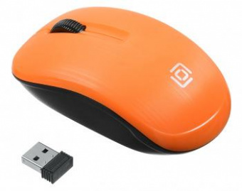 Мышь Оклик 525MW черный/оранжевый оптическая (1000dpi) беспроводная USB для ноутбука (3but) от магазина РЭССИ