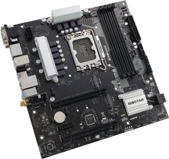 Материнская плата Biostar B760MZ-E PRO Soc-1700 Intel B760 4xDDR5 mATX AC`97 8ch(7.1) 2.5Gg RAID+VGA+DVI+HDMI+DP от магазина РЭССИ