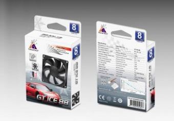 Вентилятор Glacialtech GT ICE 8B BallBearing 80x80mm 3-pin 4-pin (Molex)21dB 68gr Ret от магазина РЭССИ