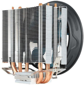 Устройство охлаждения(кулер) Aerocool Verkho 3 Plus Soc-AM5/AM4/1151/1200/1700 черный/синий 4-pin 18-27dB Al+Cu 125W 528gr Ret от магазина РЭССИ
