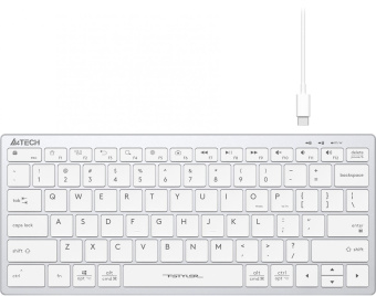 Клавиатура A4Tech Fstyler FX51 белый USB slim Multimedia (FX51 WHITE) от магазина РЭССИ