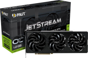 Видеокарта Palit PCI-E 4.0 RTX4070 SUPER JETSTREAM OC NVIDIA GeForce RTX 4070 Super 12Gb 192bit GDDR6X 1980/21000 HDMIx1 DPx3 HDCP Ret от магазина РЭССИ