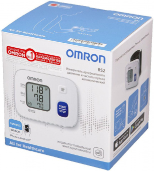 Тонометр автоматический Omron RS2 (HEM-6121-RU) от магазина РЭССИ