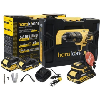 Аккумуляторный шуруповерт Hanskonner 1BatterySystem HCD2065PRO от магазина РЭССИ