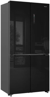 Холодильник Weissgauff WCD 510 Built-in Inverter NoFrost Black Glass 2-хкамерн. черный инвертер от магазина РЭССИ