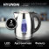 Картинка Чайник электрический Hyundai HYK-S2402 1.7л. 2200Вт серебристый матовый/черный (корпус: нержавеющая сталь) от магазина РЭССИ Чайник электрический Hyundai HYK-S2402 1.7л. 2200Вт серебристый матовый/черный (корпус: нержавеющая сталь) от магазина РЭССИ
