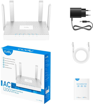 Роутер беспроводной Cudy WR1300E AC1200 10/100/1000 белый от магазина РЭССИ